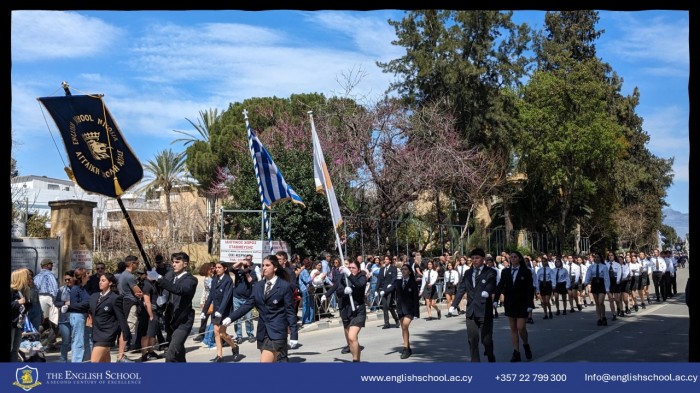 School's Proud Presence at the 25th March Nicosia Parade